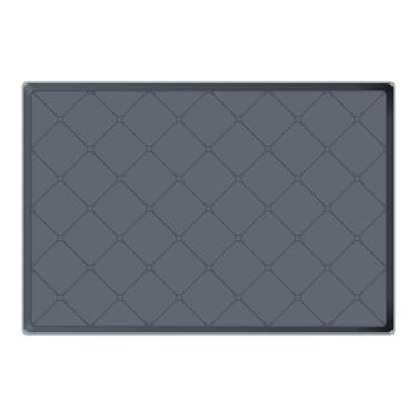 Imagem de YACEYACE Tapete embaixo da pia à prova d'água para cozinha, forro de armário de cozinha de 86 x 56 cm, tapete de silicone embaixo da pia para banheiro, armazenamento doméstico e organizador