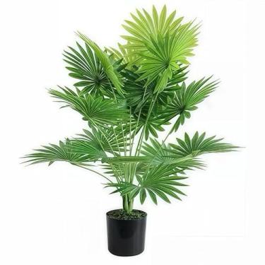 Imagem de Planta Artificial Palmeira Grande 18 Folhas 70cm Decorativa