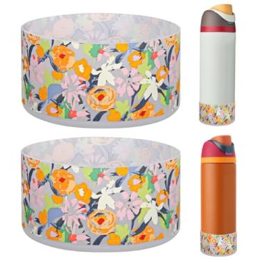 Imagem de HEYSKAY 2 peças de bota de silicone para garrafa de água Owala Flask 1,134 g, capa protetora antiderrapante para Owala Twist, garrafa de água de aço inoxidável FreeSip and Flip sem BPA
