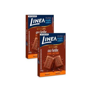 Imagem de Kit 2 Chocolate Ao Leite Linea Zero Lactose 30g - Línea