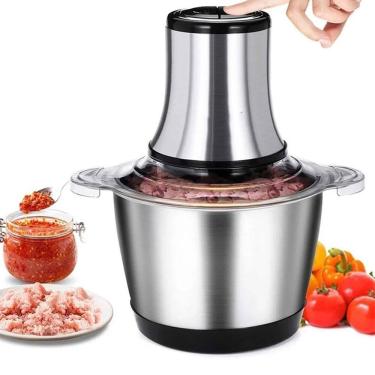 Imagem de Mini Processador Eletrico Alimentos Triturador Moedor Carne Verduras Legumes Tempero Comida Cocçao Cozinha Restaurante