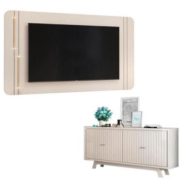 Imagem de Painel para TV Suspenso Ariana e Aparador Buffet Salle Off White  DJ M