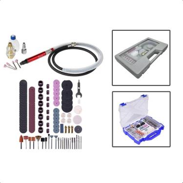 Imagem de Micro Retifica Caneta Pneumática Com Maleta 145 Acessórios