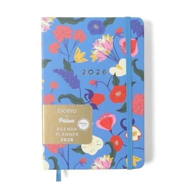 Imagem de AGENDA PLANNER CICEROS 2026 DOCE FLORADA DIARIA 14X21 AZUL
