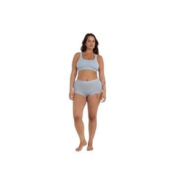 Imagem de Organic Basics Sutiã feminino de toque macio com gola redonda Lyocell, Azul nublado, GG