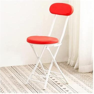 Imagem de NEWCES Cadeira dobrável estofada cadeira dobrável cor sólida portátil sem apoio de braço assento de jantar acolchoado para casa interior hotel assento de jantar acolchoado forte e resistente (cor: c)