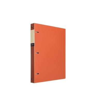 Imagem de Pastas Pasta de arquivo A4 perfurada com folhas soltas, pasta PP três furos e organizador informações(Orange)