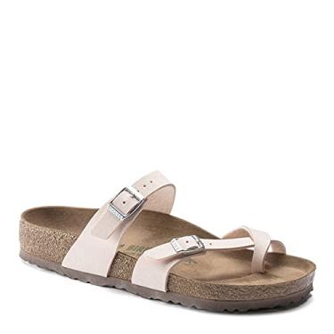 Imagem de Birkenstock Mayari Sandália feminina vegana com palmilha de cortiça, Rosa-claro Birkibuc, 5-5.5