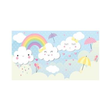 Imagem de Painel de Lona Chuva de Amor Trio - Fabrika de Festa, 150x100cm