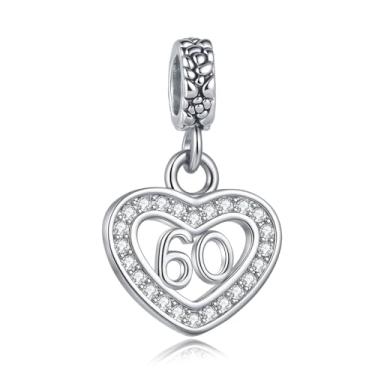 Imagem de MiiFort 13 16 18 21 30 40 50 60 65 70 pingente de coração pingente pingente Pandora pulseiras colares presentes para mulheres filha irmã ganddaughter avó, One Size, Cobre, Sem Pedra Preciosa
