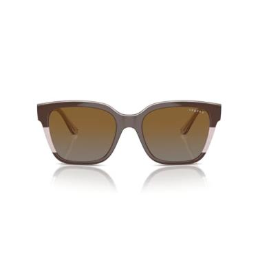 Imagem de Óculos de Sol Vogue Eyewear Polarizado 0VO5558S 3136T5 Tam 55 / Marrom/Rosa - Lentes Cinza Gradiente