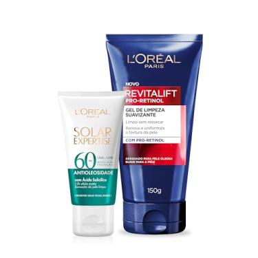 Imagem de Kit L'Oréal Paris Protetor Solar Antioleosidade + Gel Limpeza Revitalift