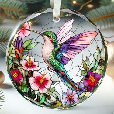 Imagem de TEEBIM Enfeite de Natal de beija-flor - Enfeites de beija-flor para árvore de Natal, enfeites de pássaros para árvore - Presentes de beija-flores para mulheres, homens, amantes - Ideias de presente de