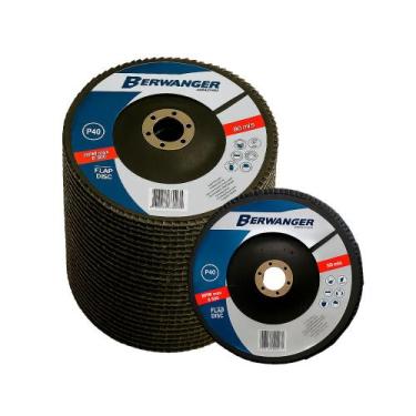 Imagem de Disco Flap de Zircônia Grão 40 - 50 Unidades - 115x22mm - Berwanger