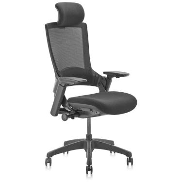 Imagem de CLATINA Cadeira de Escritório Ergonômica Giratória c, Apoio de Cabeça 3D