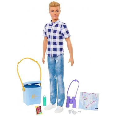 Imagem de Boneca Barbie Ken Acampamento com Acessórios e Camisa Xadrez