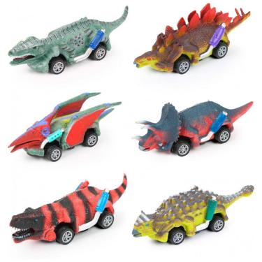 Imagem de Brinquedos de Dinossauro EASYFUN para Crianças 35 Carros de Brinquedo com Corda 6 Pack Brinquedos de Dinossauro para Meninos e Meninas de 3