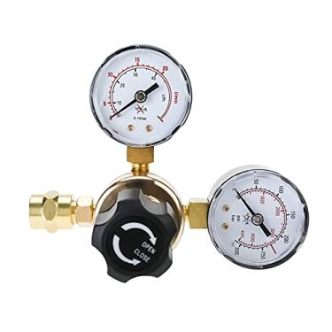 Imagem de LuckyHigh Reguladores de Gás de CO2 Argon MIG TIG Solda Regulador Calibres 0-4500PSI / 0-10BAR com Encaixe CGA580