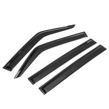 Imagem de GRJQRKHZ Defletor de janela lateral de carro para M&itsubishi Pajero 2000-2019 Weathershied viseira de porta vento sol proteção chuva janela lateral defletores de vento