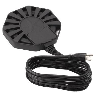 Imagem de Aquecedor de lagoa de alumínio fundido externo de 500 watts, aquecedor de banho de pássaros de controle termostático, aquecedor de água de galinha, aquecedor de tanque de estoque para gado, aves, vacas, cavalos, pássaros, vida selvagem bebendo para o inverno