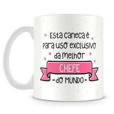 Imagem de Caneca Personalizada Uso Exclusivo da Chefe com Foto - 325ml - Amo Can