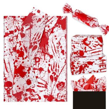 Imagem de Papel de embrulho de presente AnyDesign Halloween 60 folhas