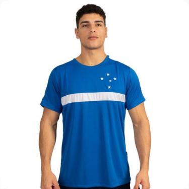 Imagem de Camiseta Masculina Cruzeiro Oficial Poliéster Clássica - Surf Center, 
