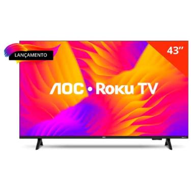 Imagem de Smart TV AOC LED 43 Full HD Wi-Fi Roku TV Sem bordas