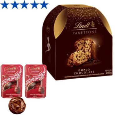 Imagem de Panetone Lindt Duplo Chocolate com Kit de Trufas Lindt