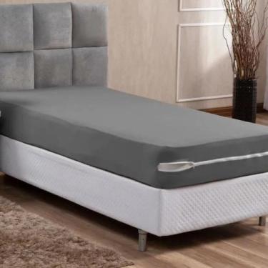Imagem de Capa de colchão solteiro cinza - Matex