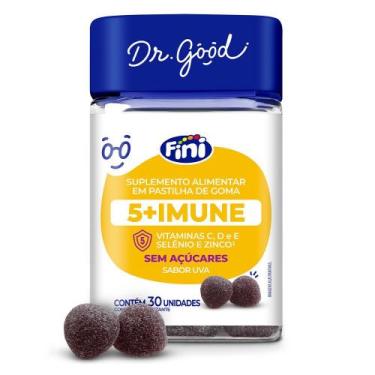 Imagem de Suplemento Fini 5+ Imune Sabor Uva 30 Gomas - Dr. Good, uva
