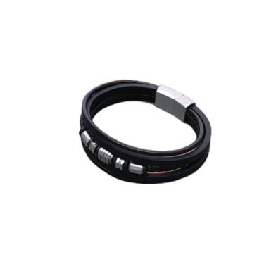 Imagem de Pulseiras Punk Rock unissex para homens e mulheres pulseira trançada punk, One Size, Aço inoxidável, Sem Pedra Preciosa