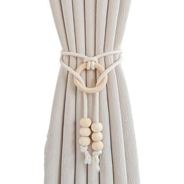 Imagem de Laços de cortina – Suportes de corda de macramê para cortinas, painéis transparentes e persianas, decoração de casa boho chique, acessórios de janela