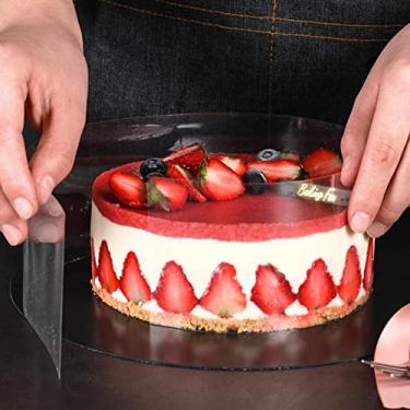 Imagem de Colares de bolo de 10 m, rolos de folhas de acetato transparente, fita de envolvimento de mousse transparente, material PP de grau alimentício, reciclável, ideal para decorar bolos