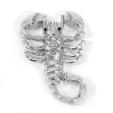 Imagem de Escorpião 3D engraçado adesivo de estilo de carro Cool Metal ScorpionEmblem decalque adesivos prata/ouro estilo (prata)