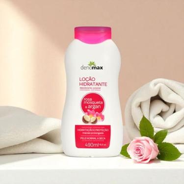 Imagem de Loção Hidratante Desodorante Corporal Denomax 490ml Rosa Mosqueta e Argan
