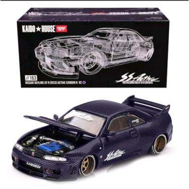 Imagem de PRE-ORDER Nissan Skyline GT-R (R33) Active Carbon R V2 – Purple Carbon (Kaido House x Mini GT) Diecast 1:64 Scale Model