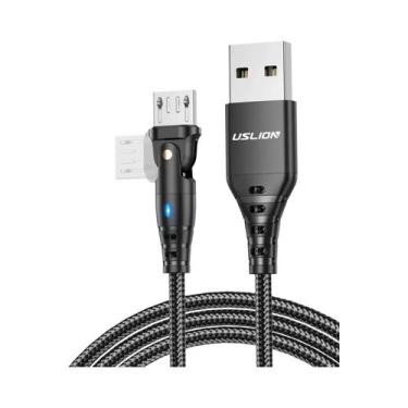 Imagem de Cabo Micro USB De Carregamento Rápido 3A Com Rotação De 180 Graus Para