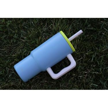 Imagem de Copo Termico Cazy Hidra Mini Tampa Canudo Flexível Infantil (AZUL)