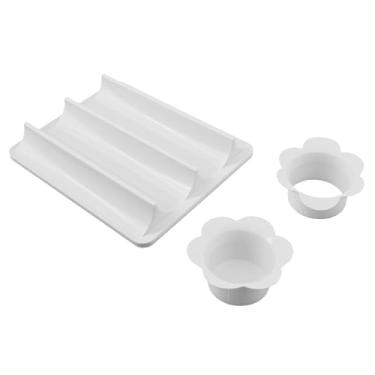 Imagem de Conjunto de moldes de bolo circular com cortador, empurrador e bandeja para bolos redondos perfeitos – Ideal para assar em casa, festas de aniversário e casamentos