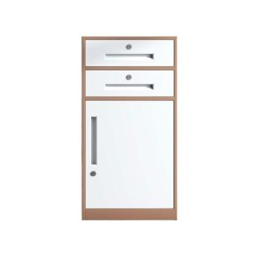 Imagem de Armário de Arquivos Armário de armazenamento escritório aço engrossado 85 cm altura Grande capacidade Gaveta arquivo doméstico(Brown)