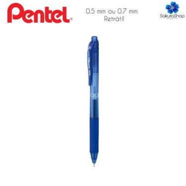 Imagem de Caneta Gel PENTEL Energel X RT Retrátil 0.5mm e 0.7mm Seca Rápido, 0.5