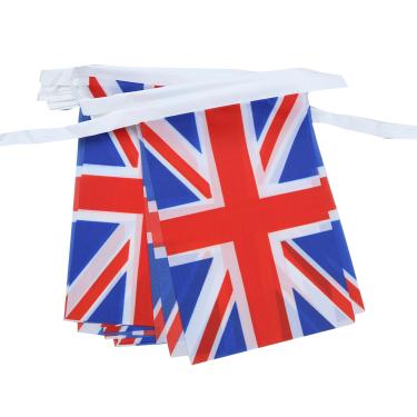 Imagem de AZ FLAG Reino Unido 6 metros BUNTING Bandeira 20 bandeiras 9'' x 6'' - Reino Unido - Britânico - Inglaterra STRING bandeiras 15 x 21 cm