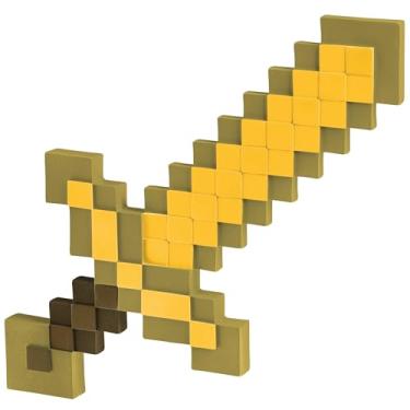 Imagem de Gold Minecraft Sword, Official Minecraft Costume Accessory for Kids, Single Size Video Game Costume Prop
