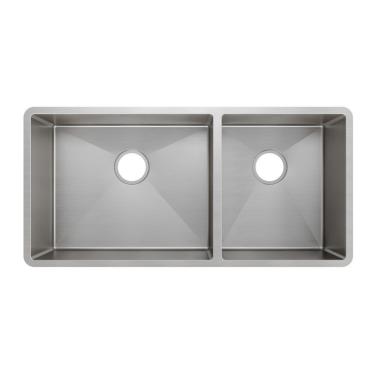 Imagem de Cuba Dupla Mekal Linha Retta Lr-50/34 86x40 Aço Escovado