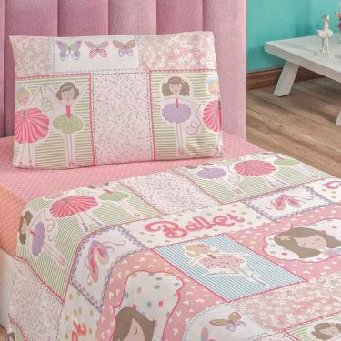 Imagem de Jogo De Cama Solteiro Babel Em Microfibra 3 Pçs Kids Ballet
