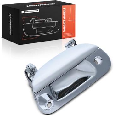 Imagem de A-Premium Alça de porta traseira compatível com Ford F-250 F-350 F-450 F-550 Super Duty 1999-2007, prata, alça de trava com orifício para câmera e fechadura