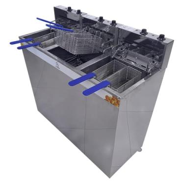 Imagem de Fritadeira Elétrica Água e Óleo JL Colombo Gabinete 3 Cubas 18 Litros Cada 8000W 148304