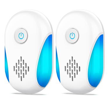 Imagem de Repelente ultrassônico atualizado 2025, 2 pacotes, ultrassônico interno e repelente para baratas, roedores, ratos, insetos, formigas, mosquitos, ratos, aranha, plugue eletrônico de controle de pragas
