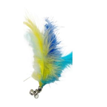 Imagem de Luzhengyang Recargas de varinha Feather Cat Teaser – Cabeças inspiradas em pássaros naturais, acessórios de brinquedo de gato para brincadeiras interativas (pacote com 5) (refil de penas de quatro